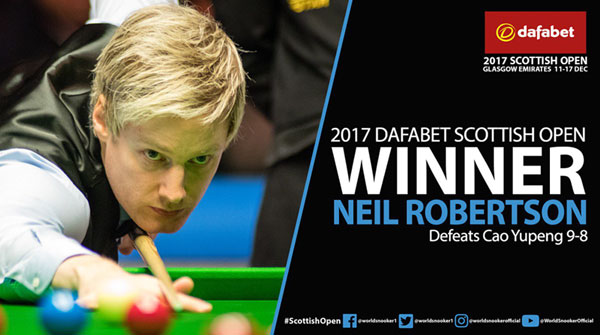 Нил Робертсон – победитель Scottish Open 2017